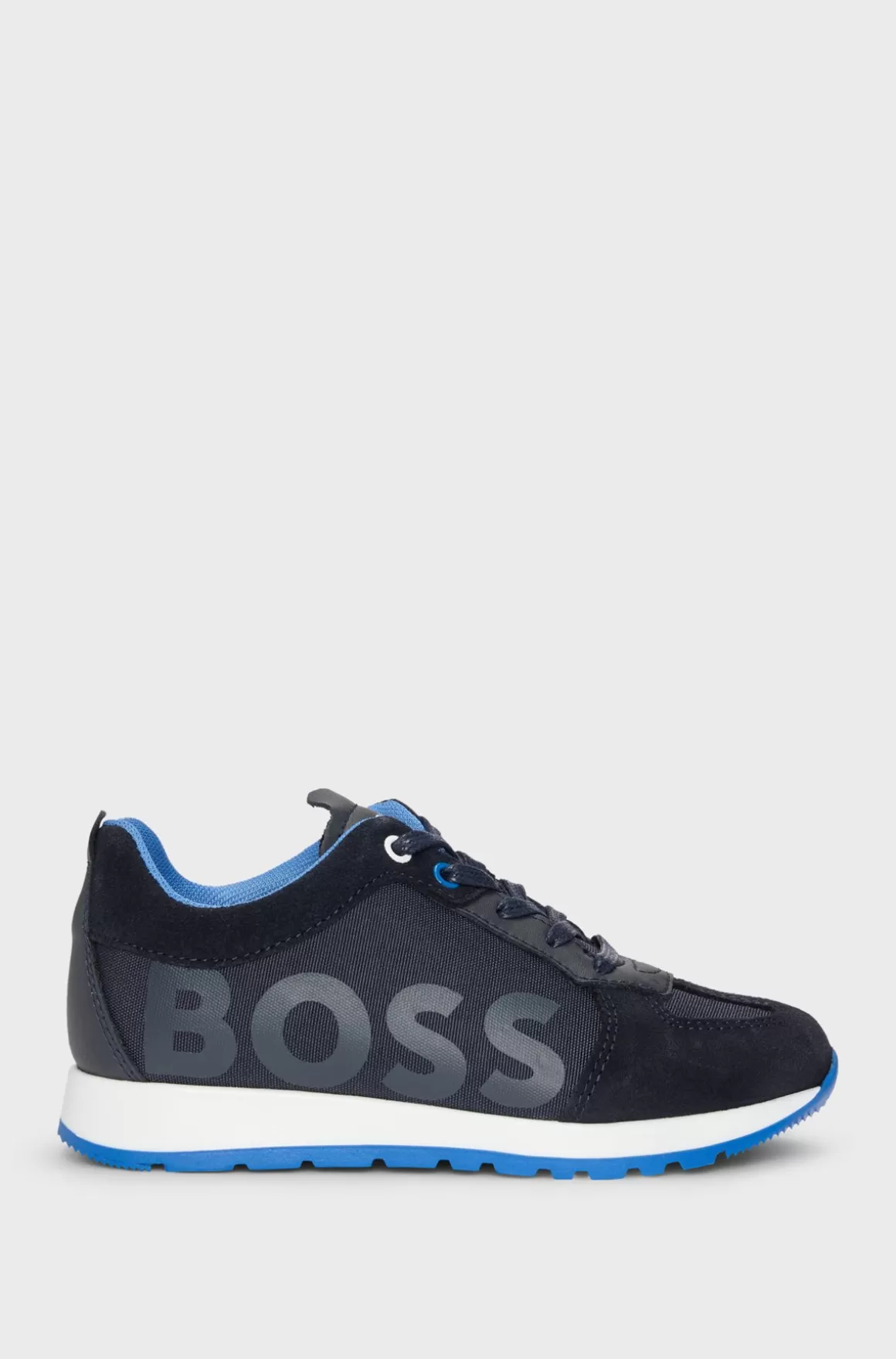 Børn HUGO BOSS Sneakers Til Børn I Blandede Materialer Med Læderdetaljer
