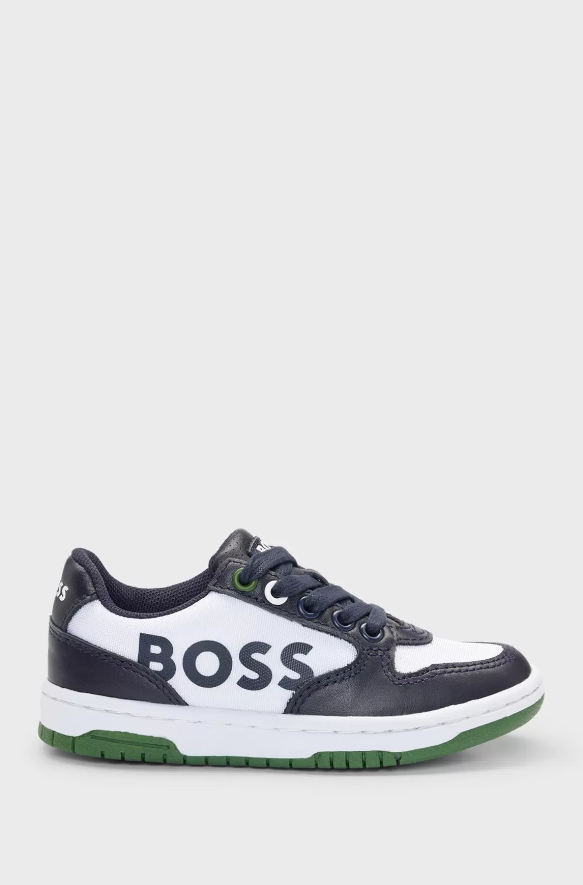 Børn HUGO BOSS Sneakers Til Børn I Kanvas Og Læder Med Præget Branding