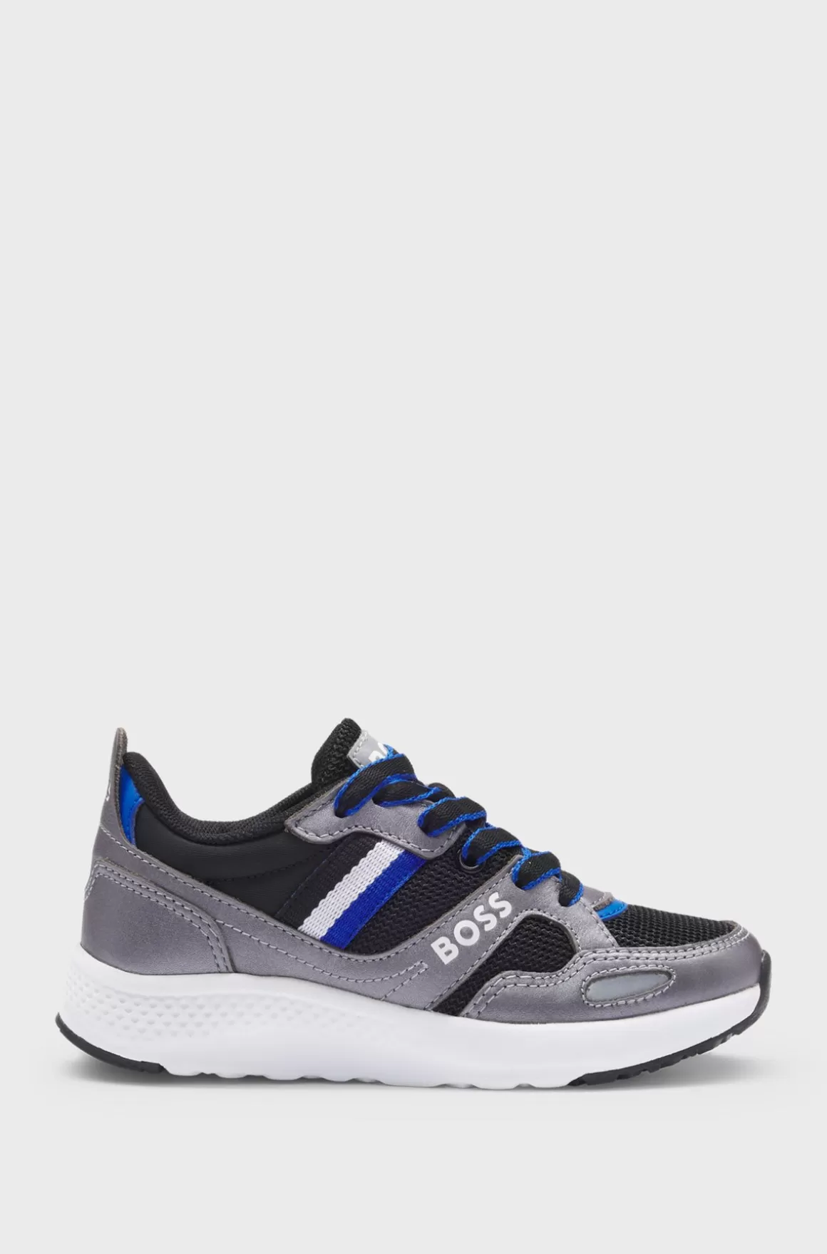 Børn HUGO BOSS Sneakers Til Børn I Læder Og Mesh Med Logo