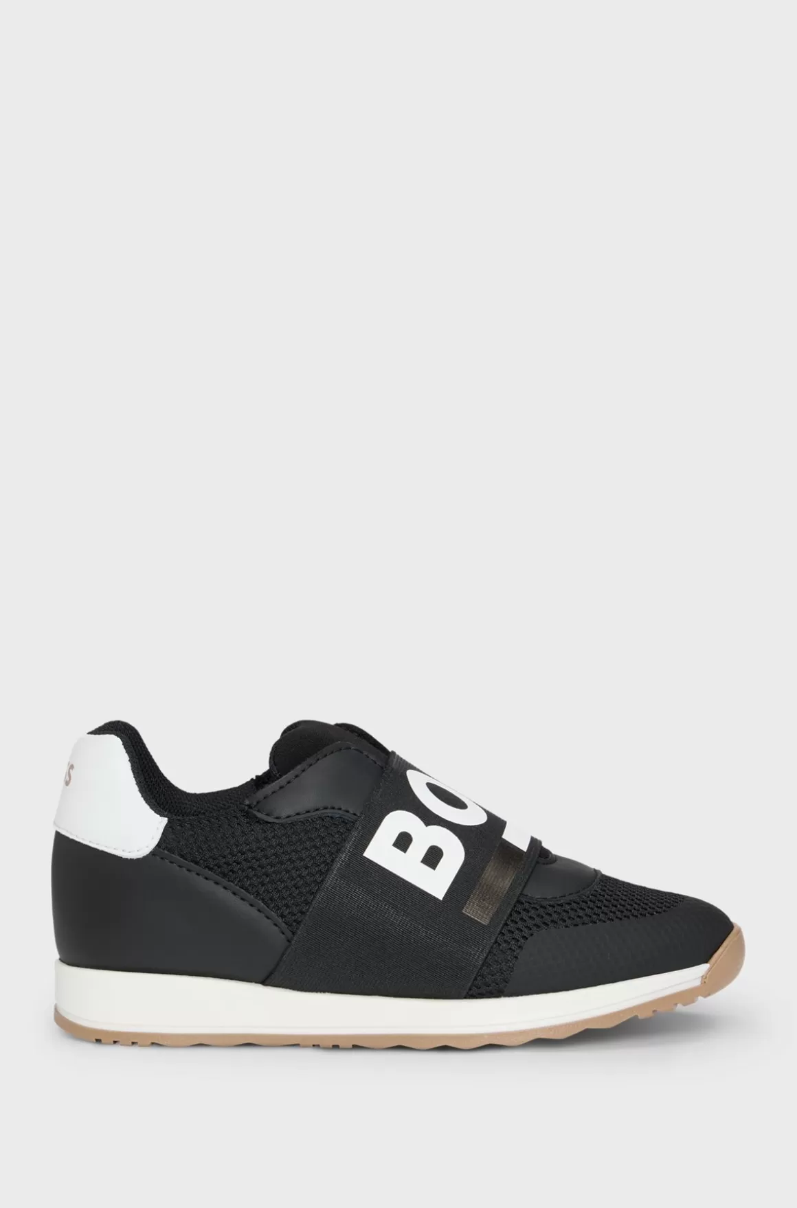 Børn HUGO BOSS Sneakers Til Børn I Læder Og Mesh Med Logoelastik