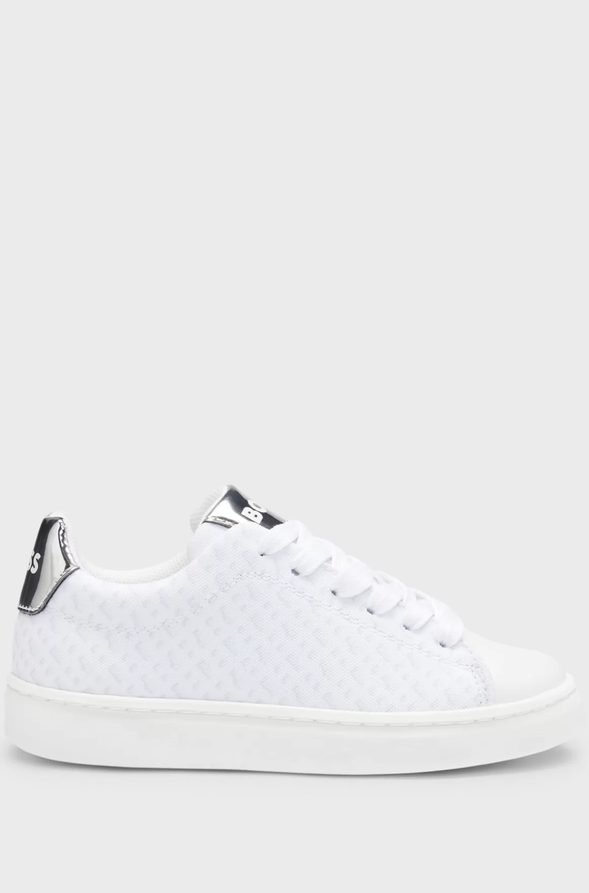 Børn HUGO BOSS Sneakers Til Børn I Monogramkanvas Med Metallisk Imiteret Læder