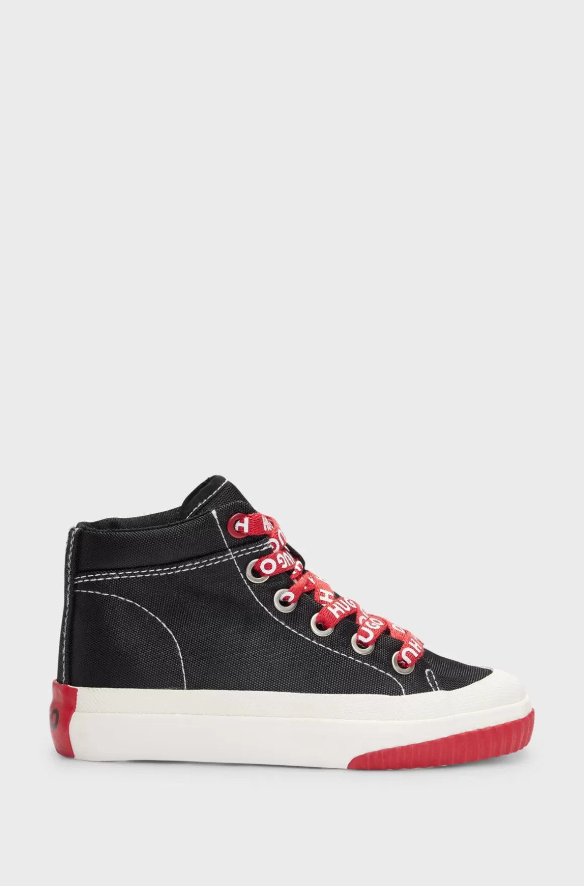 Børn HUGO BOSS Sneakers Til Børn Med High-top Og Logosnørebånd