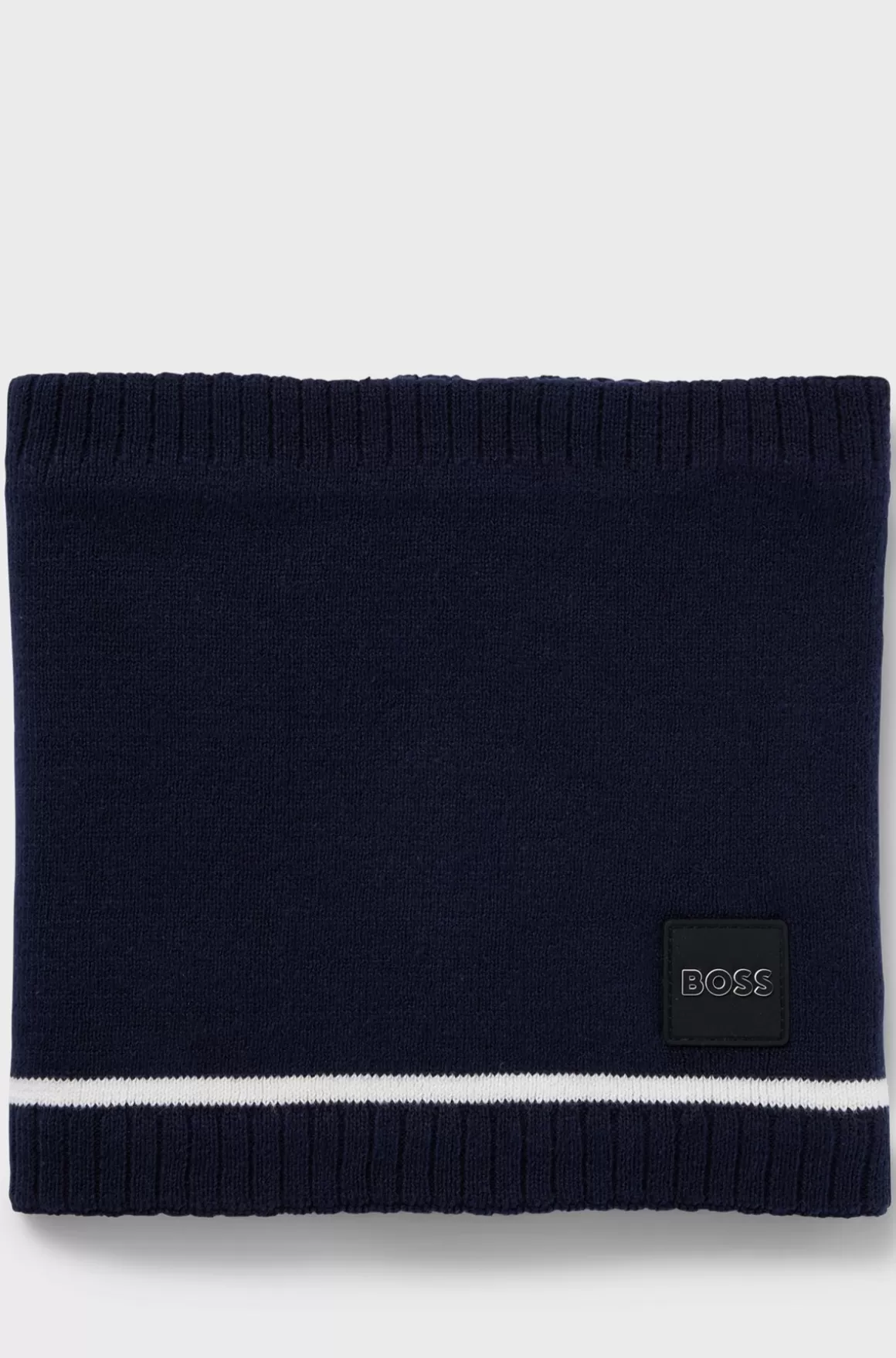 Børn HUGO BOSS Snood Til Børn I Strikket Bomuld Med Logomærkat