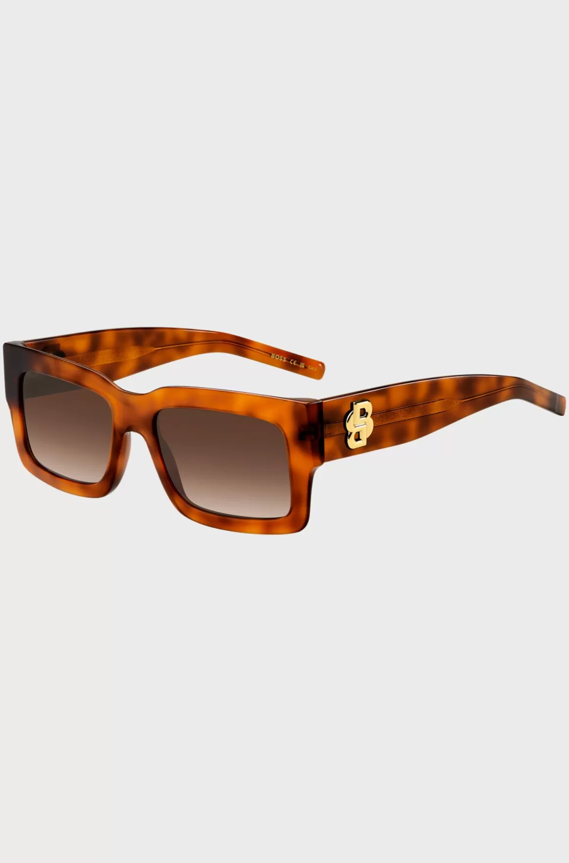 HUGO BOSS Solbriller I Havana-acetat Med Dobbelt B-monogram