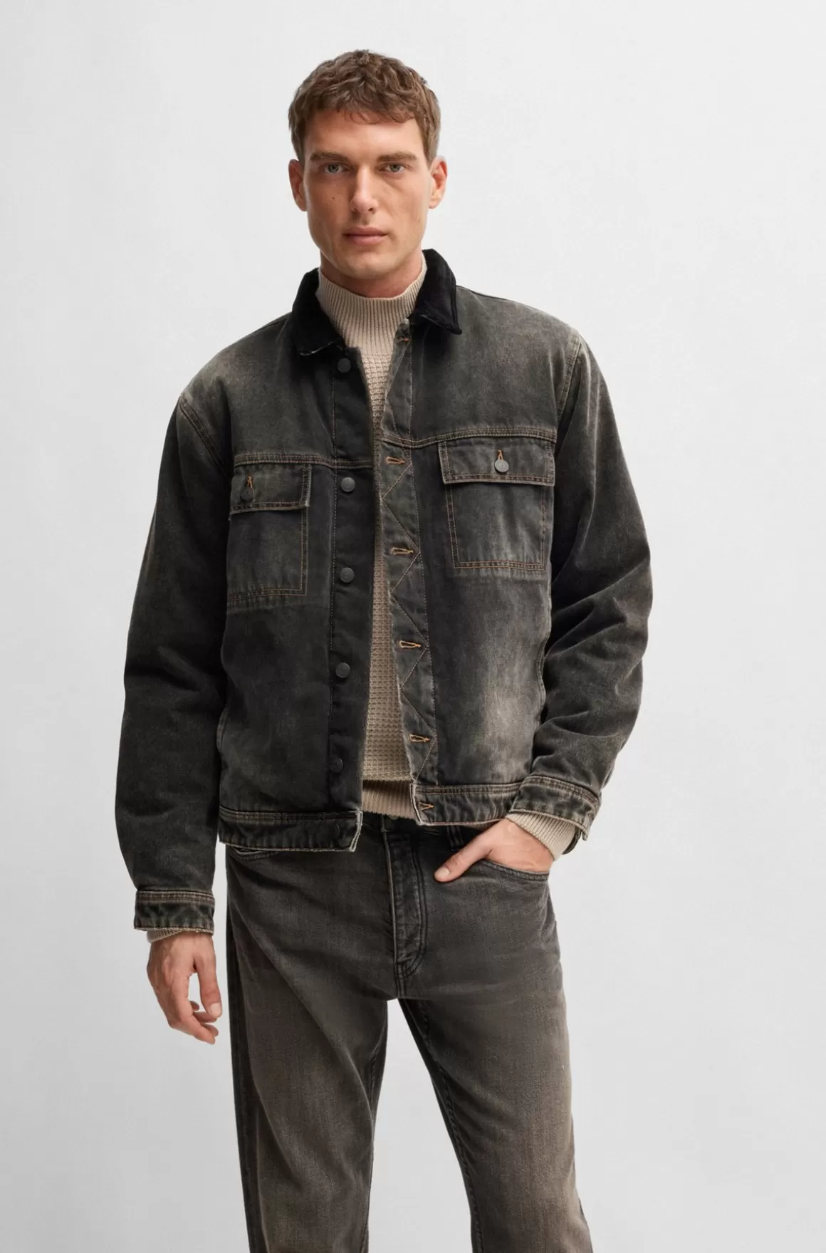 HUGO BOSS Denimjakke Fra BOSS SELECTED BY BECKHAM