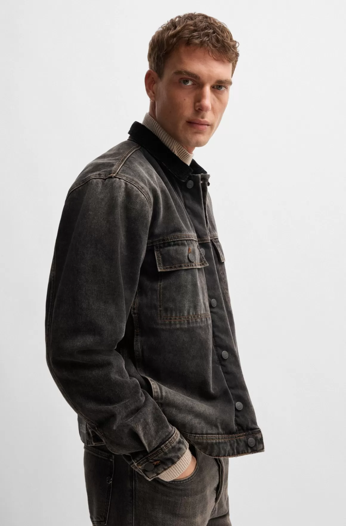HUGO BOSS Denimjakke Fra BOSS SELECTED BY BECKHAM