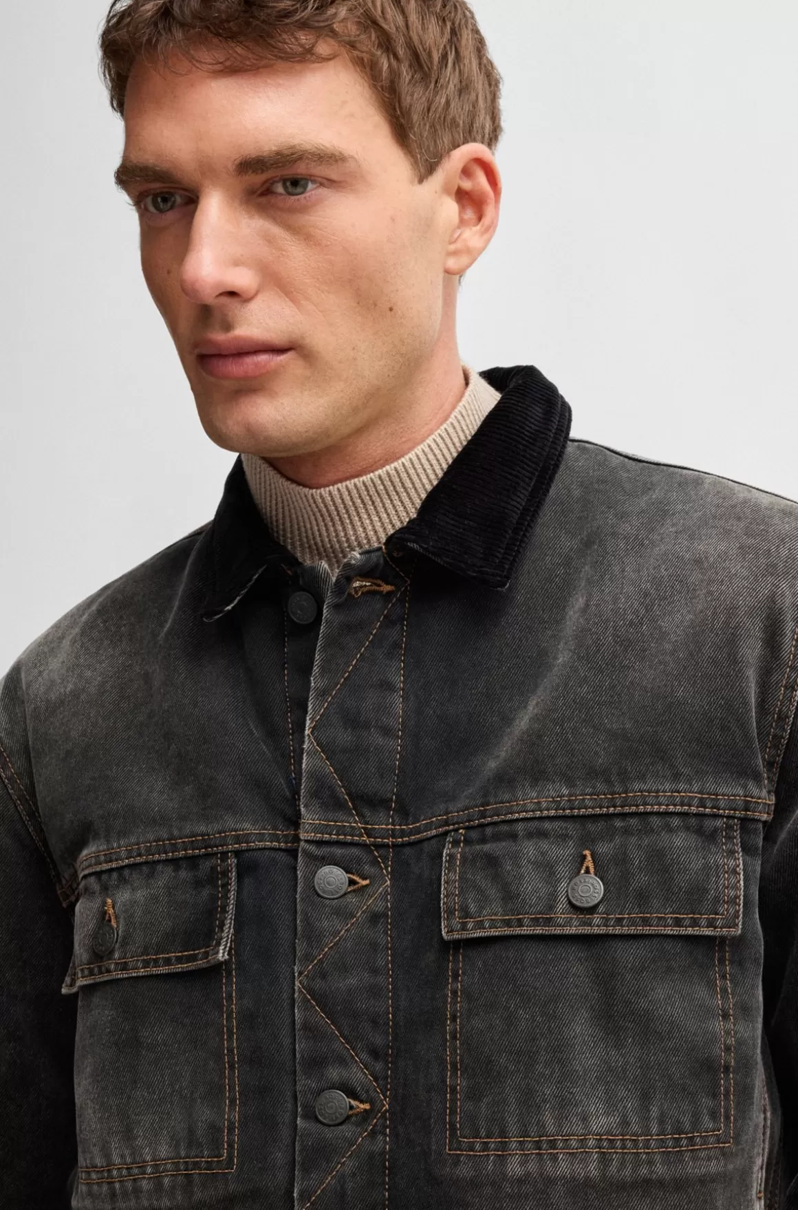 HUGO BOSS Denimjakke Fra BOSS SELECTED BY BECKHAM