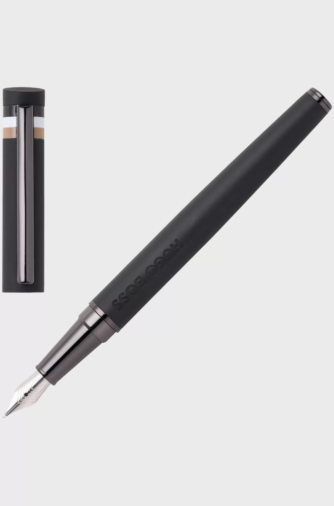 HUGO BOSS Fyldepen Med Logodetalje Og Signaturstribet Hætte