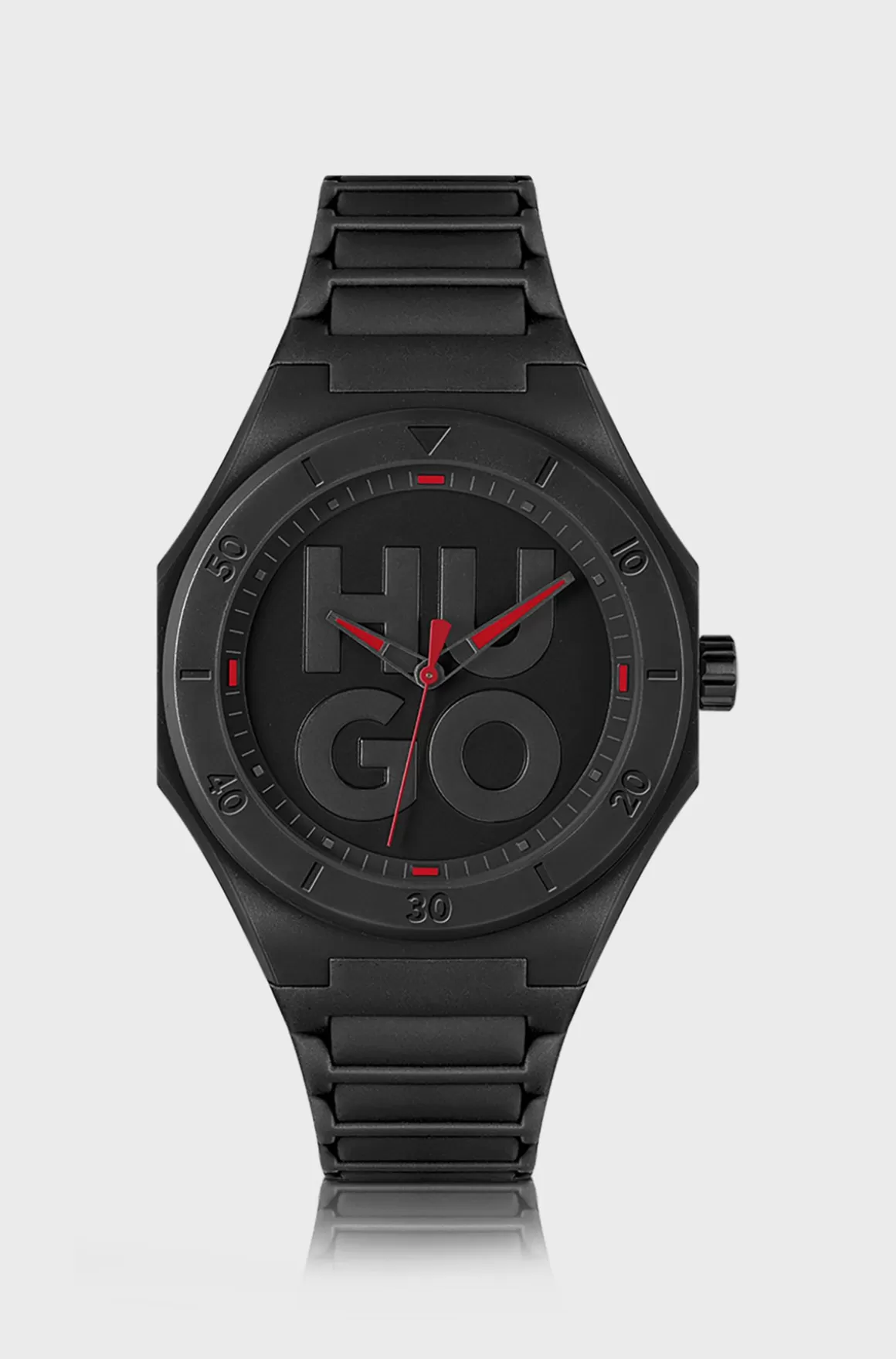 HUGO BOSS Ur Med Silikonerem Og Urskive Med Stablet Logo