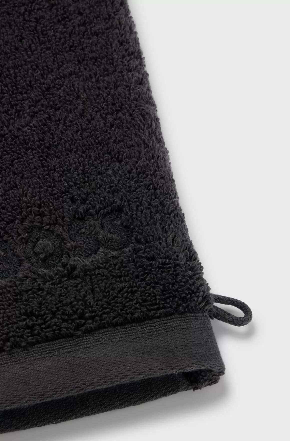 HUGO BOSS Vaskehandske I ægæisk Bomuld Med Tone-i-tone-logo