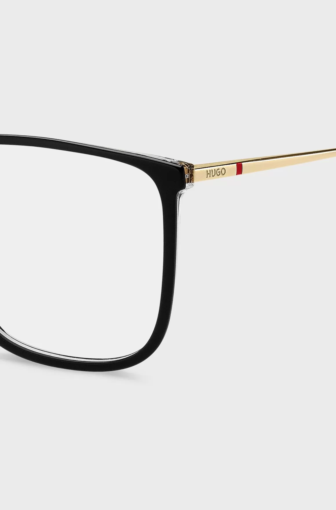 HUGO BOSS Stel Til Briller Med Styrke Af Sort Acetat Med Guldfarvede Stænger