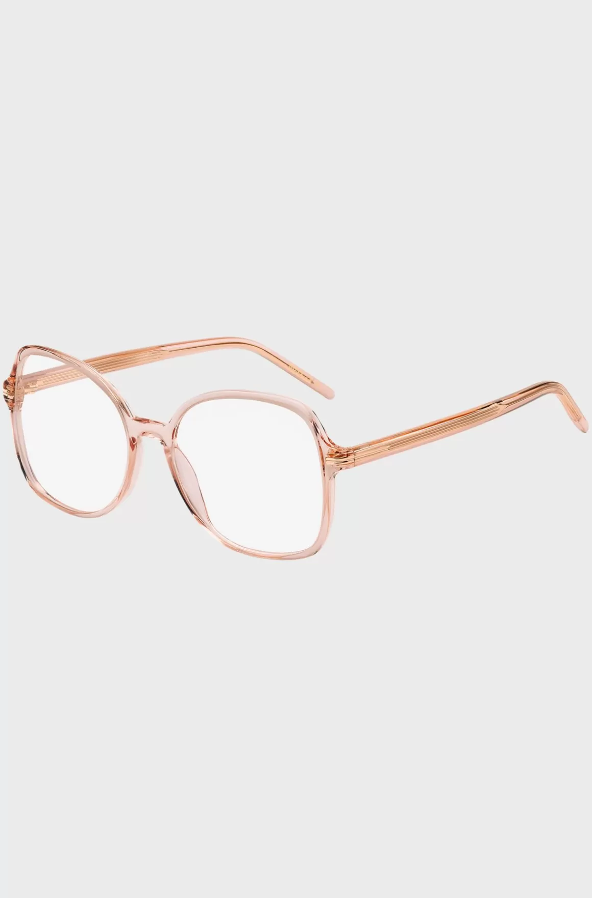 HUGO BOSS Stel Til Briller Med Styrke I Lyserødt Acetat Med Guldfarvet Metal