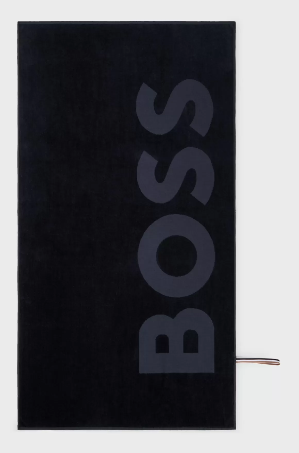 HUGO BOSS Strandhåndklæde I Bomuldsfløjl Med Formet Logo