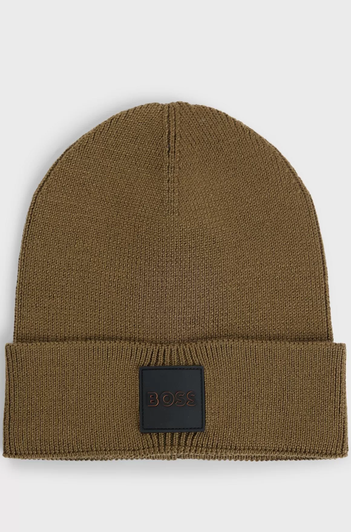HUGO BOSS Strikhue I Uldblanding Med Logobadge