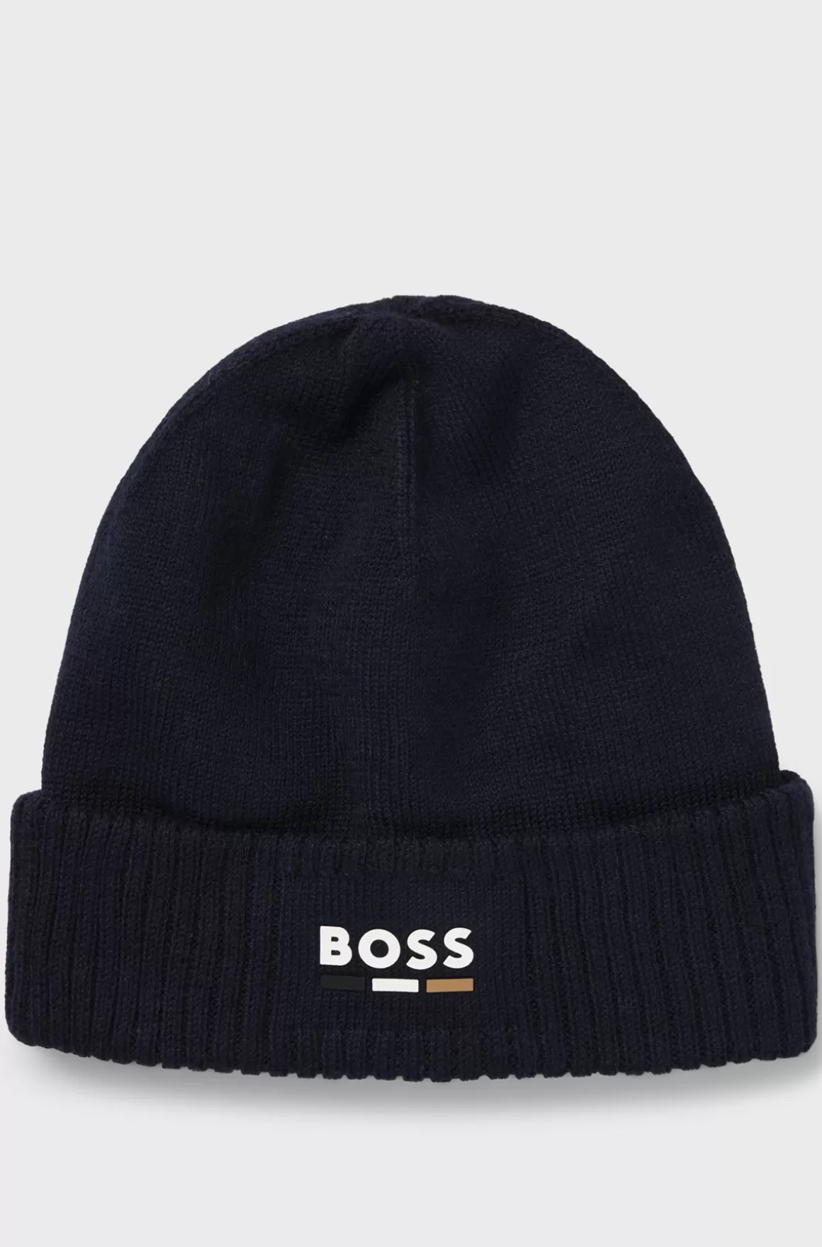 Børn HUGO BOSS Strikket Hue Til Børn Med Logo Med Gummieffekt