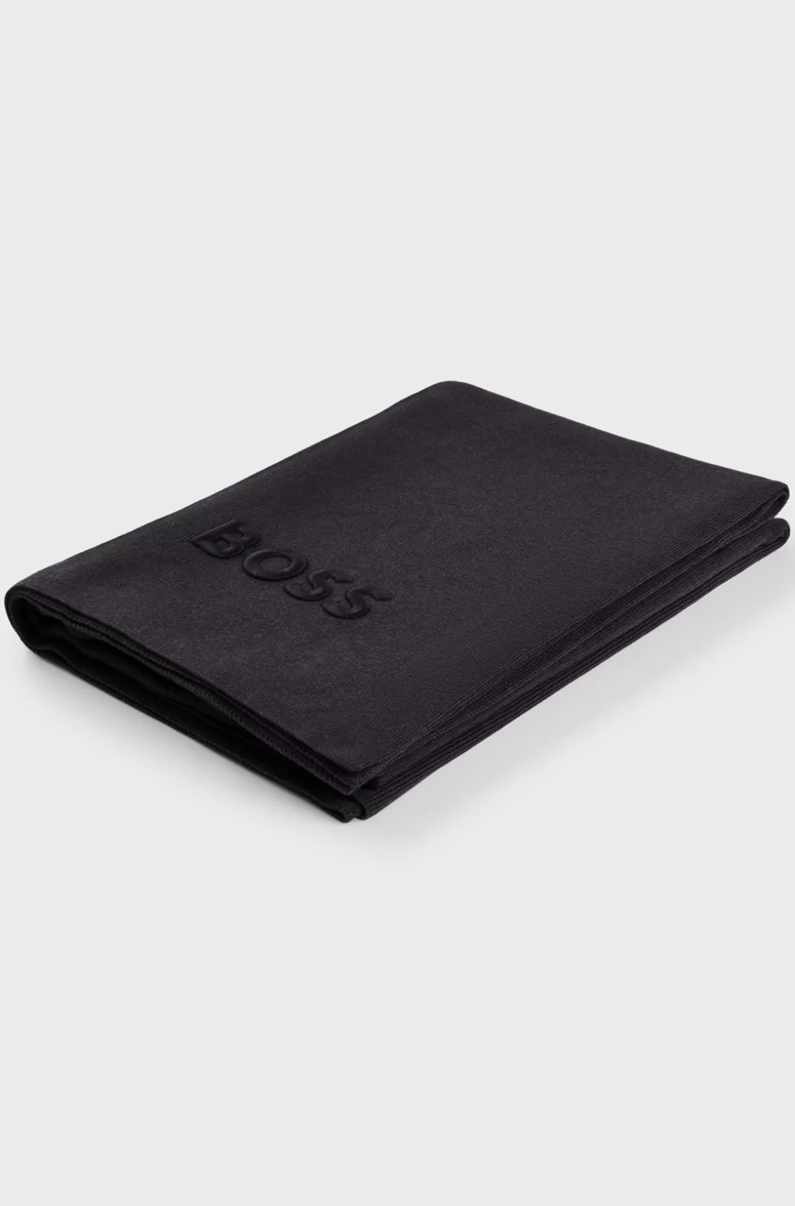 HUGO BOSS Strikket Tæppe Med Broderet Logo