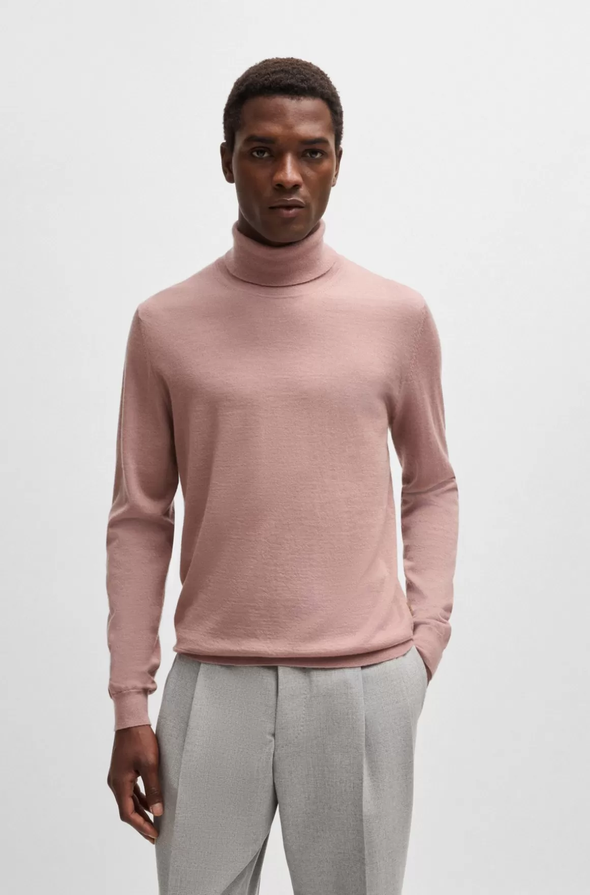 HUGO BOSS Sweater Med Rullekrave I Kashmir