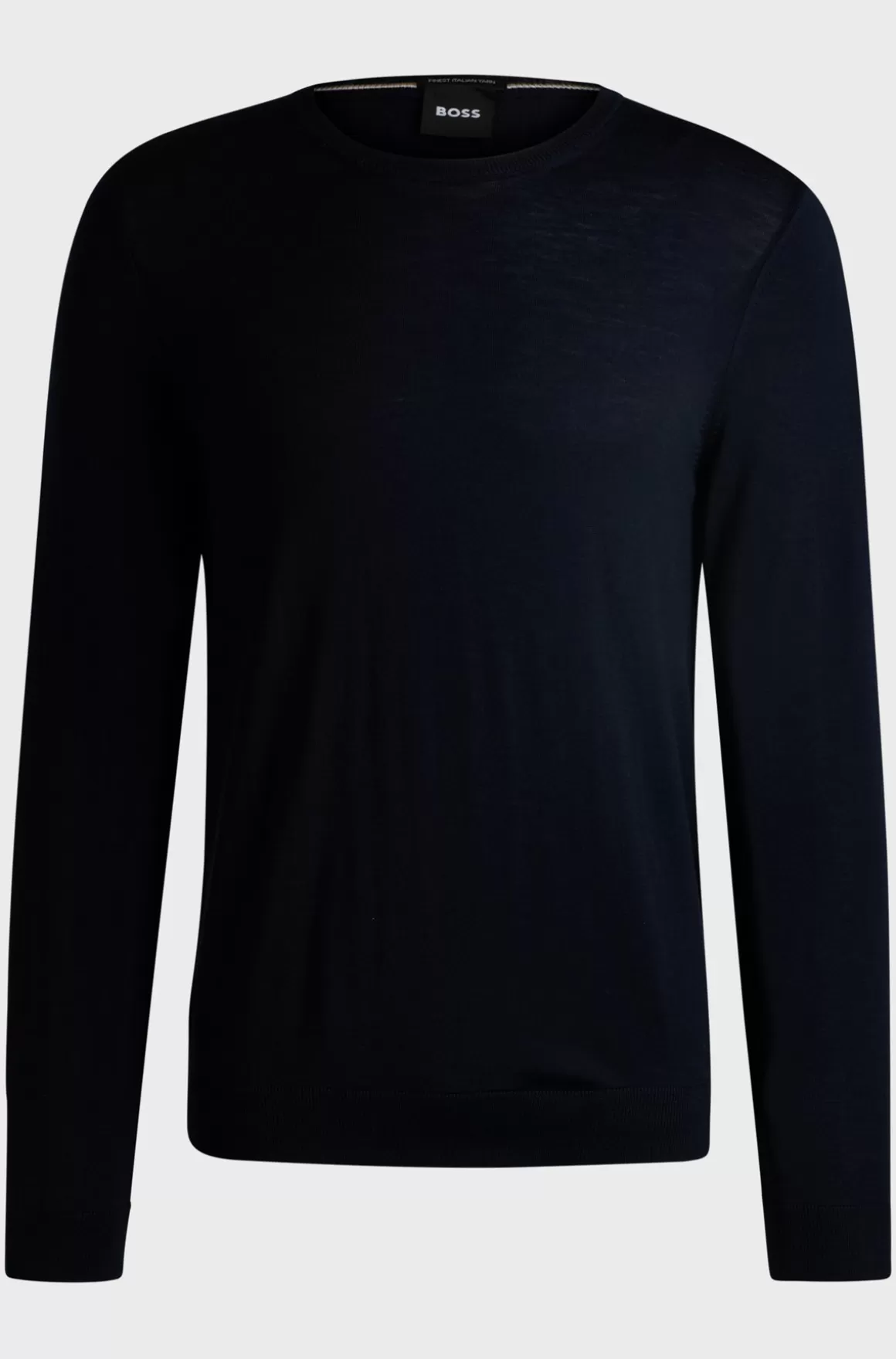 HUGO BOSS Sweater Med Slim Fit Og Crew Neck I Ny Uld