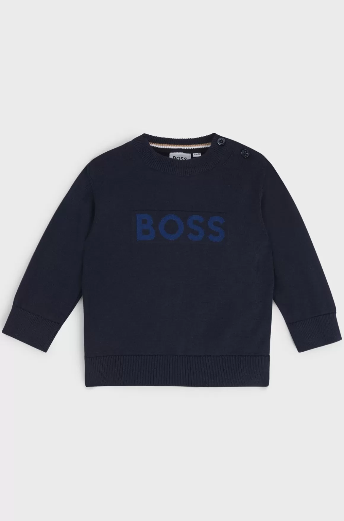 Børn HUGO BOSS Sweater Til Børn I Bomuld Med Præget Logo