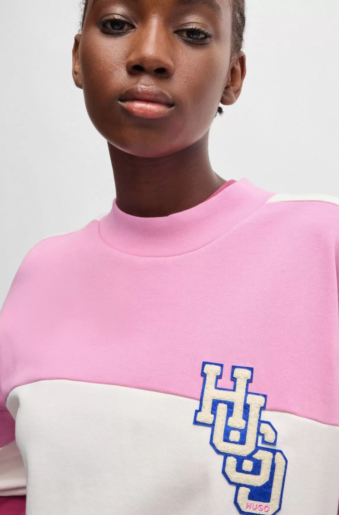 HUGO BOSS Sweatshirt Af Bomuld Med Oversize Fit Og Logo