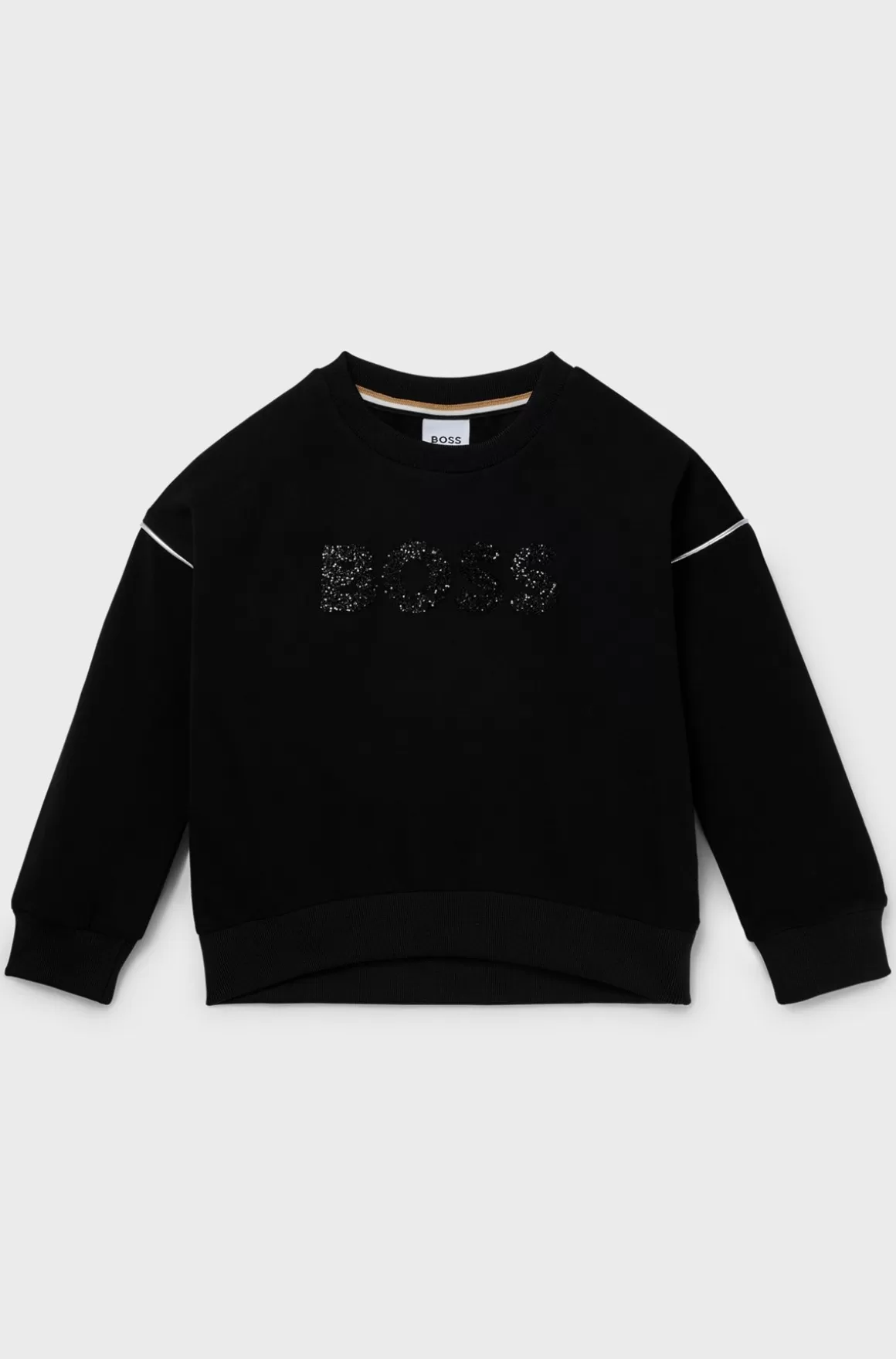 Børn HUGO BOSS Sweatshirt Med Logo Med Glittereffekt Og Kontrastbånd Til Børn