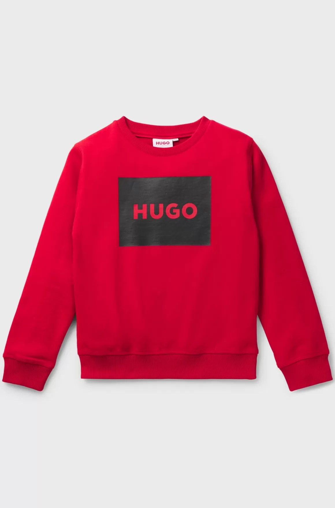 Børn HUGO BOSS Sweatshirt Til Børn I Bomuldsblanding Med Firkantet Logoprint