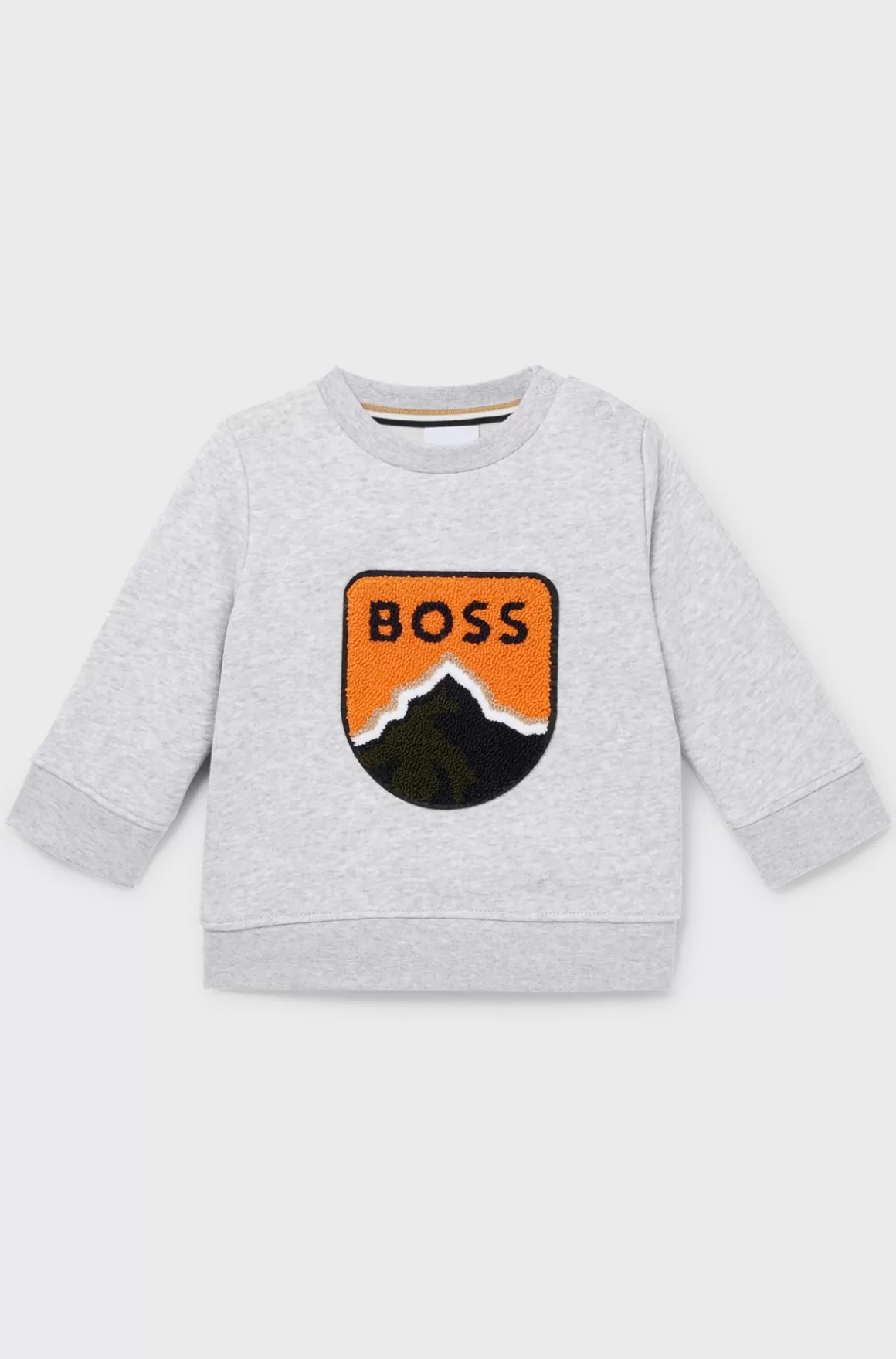 Børn HUGO BOSS Sweatshirt Til Børn I Bomuldsblanding Med Logo Og Bjerg-grafik