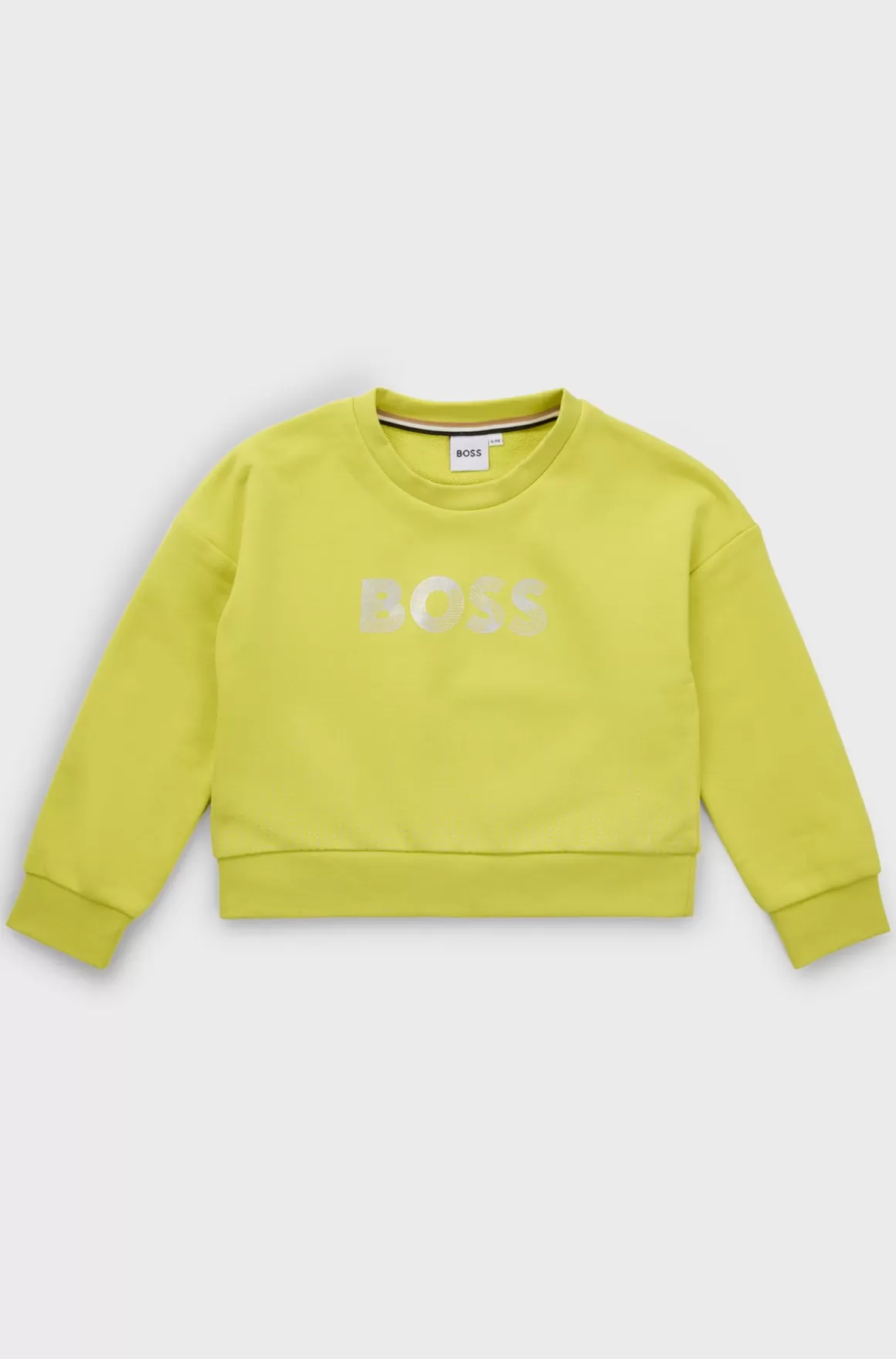 Børn HUGO BOSS Sweatshirt Til Børn I Fleece Af Bomuldsblanding Med Logografik