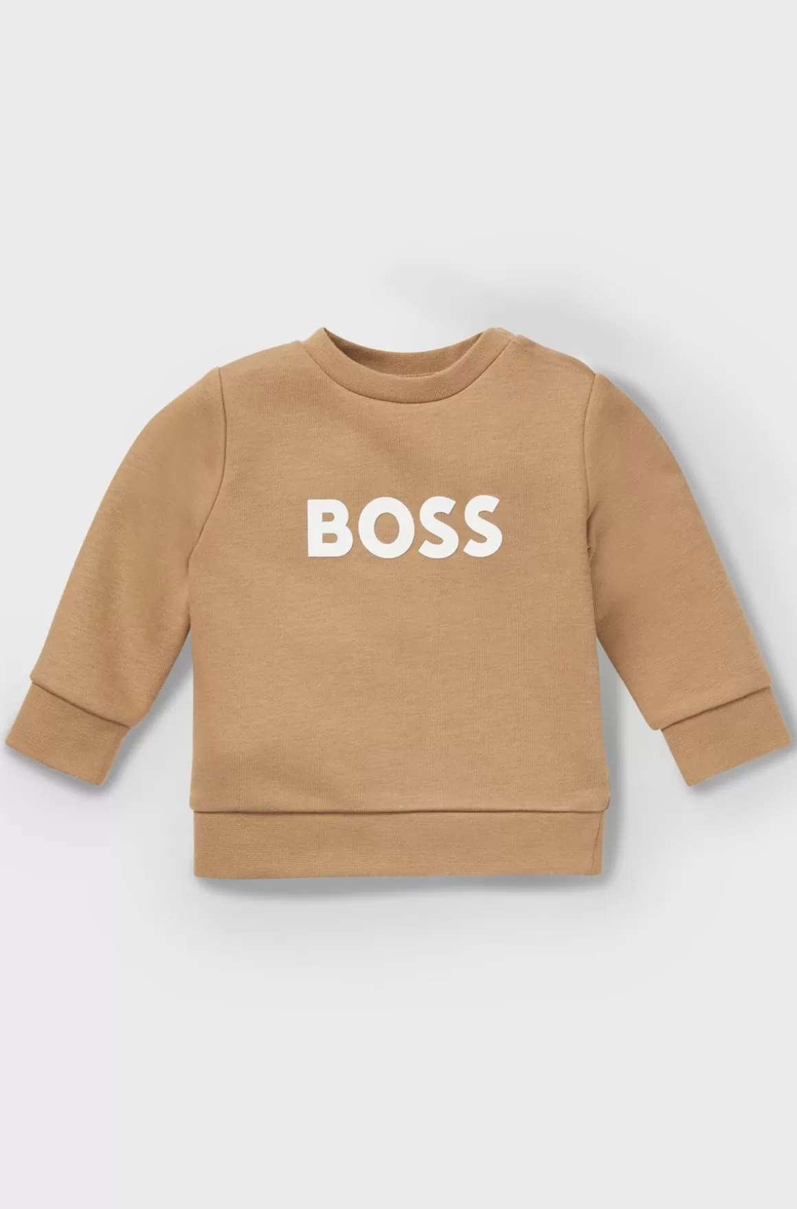 Børn HUGO BOSS Sweatshirt Til Børn I Fleece Af Bomuldsblanding Med Logoprint