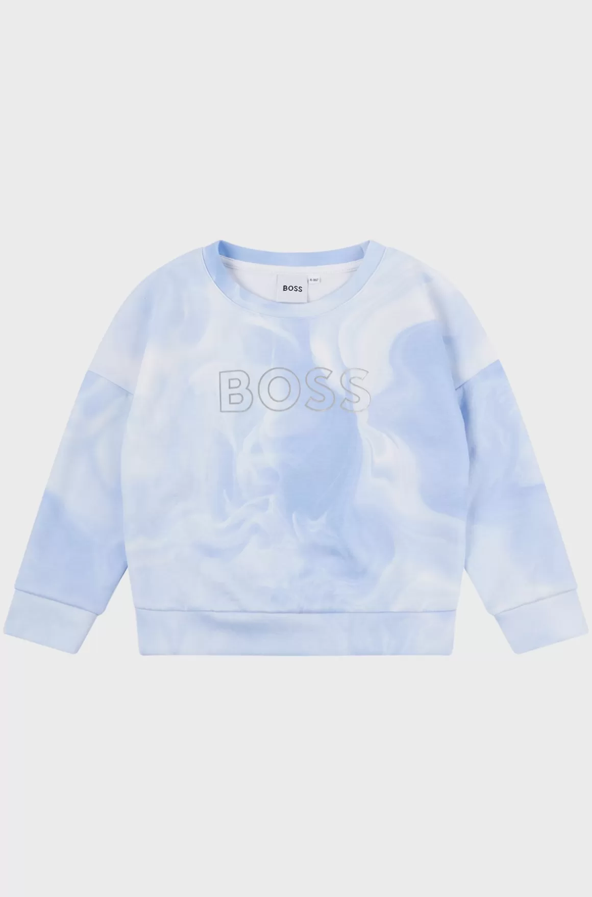 Børn HUGO BOSS Sweatshirt Til Børn Med Heldækkende Tryk Og Metallisk Logo