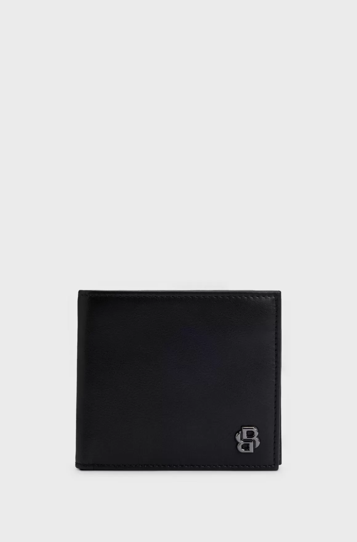HUGO BOSS Tegnebog I Mat Læder Med Double B-monogram