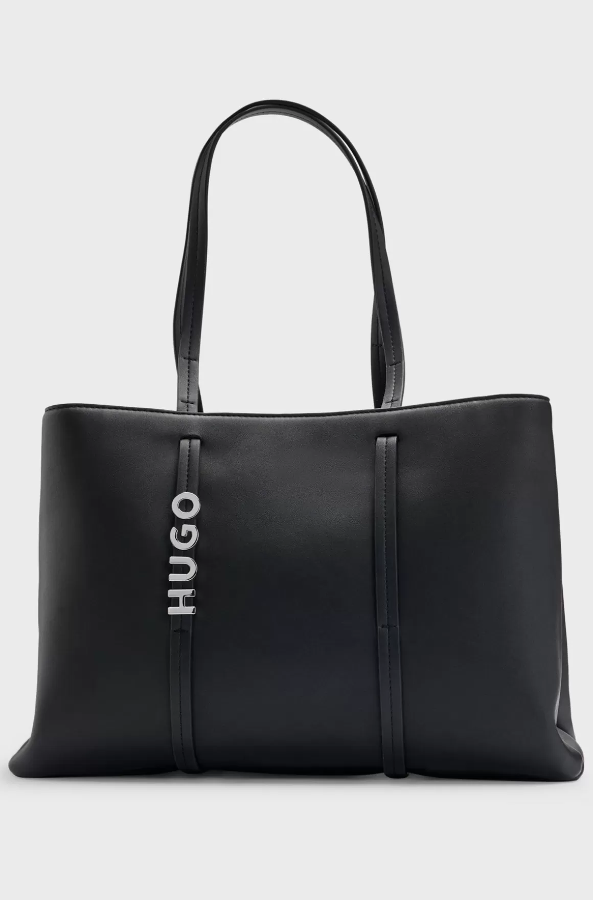 HUGO BOSS Tote Bag I Imiteret Læder Med Blanke Logobogstaver