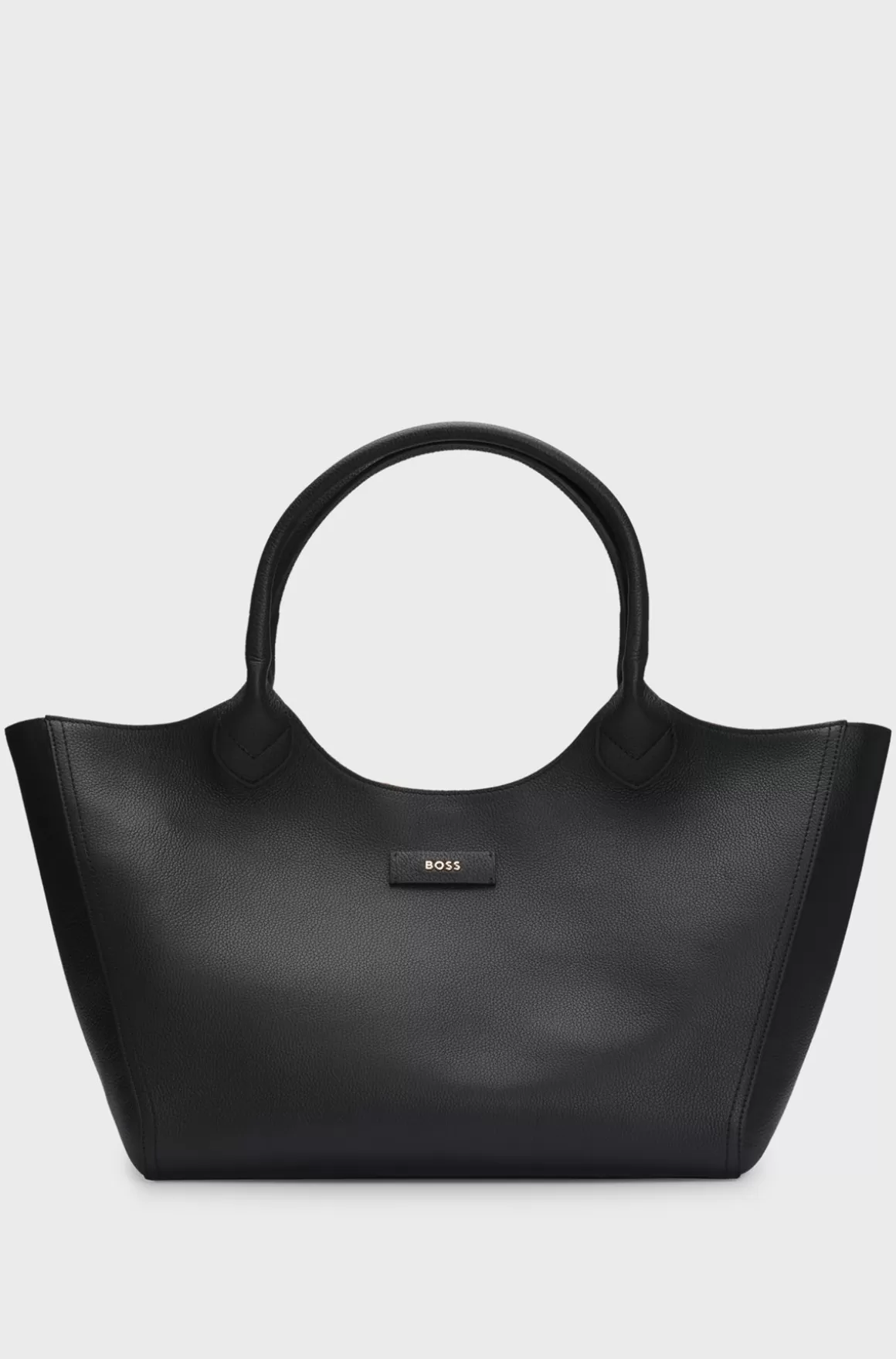 HUGO BOSS Tote Bag I Kornet Læder Med Polerede Logobogstaver