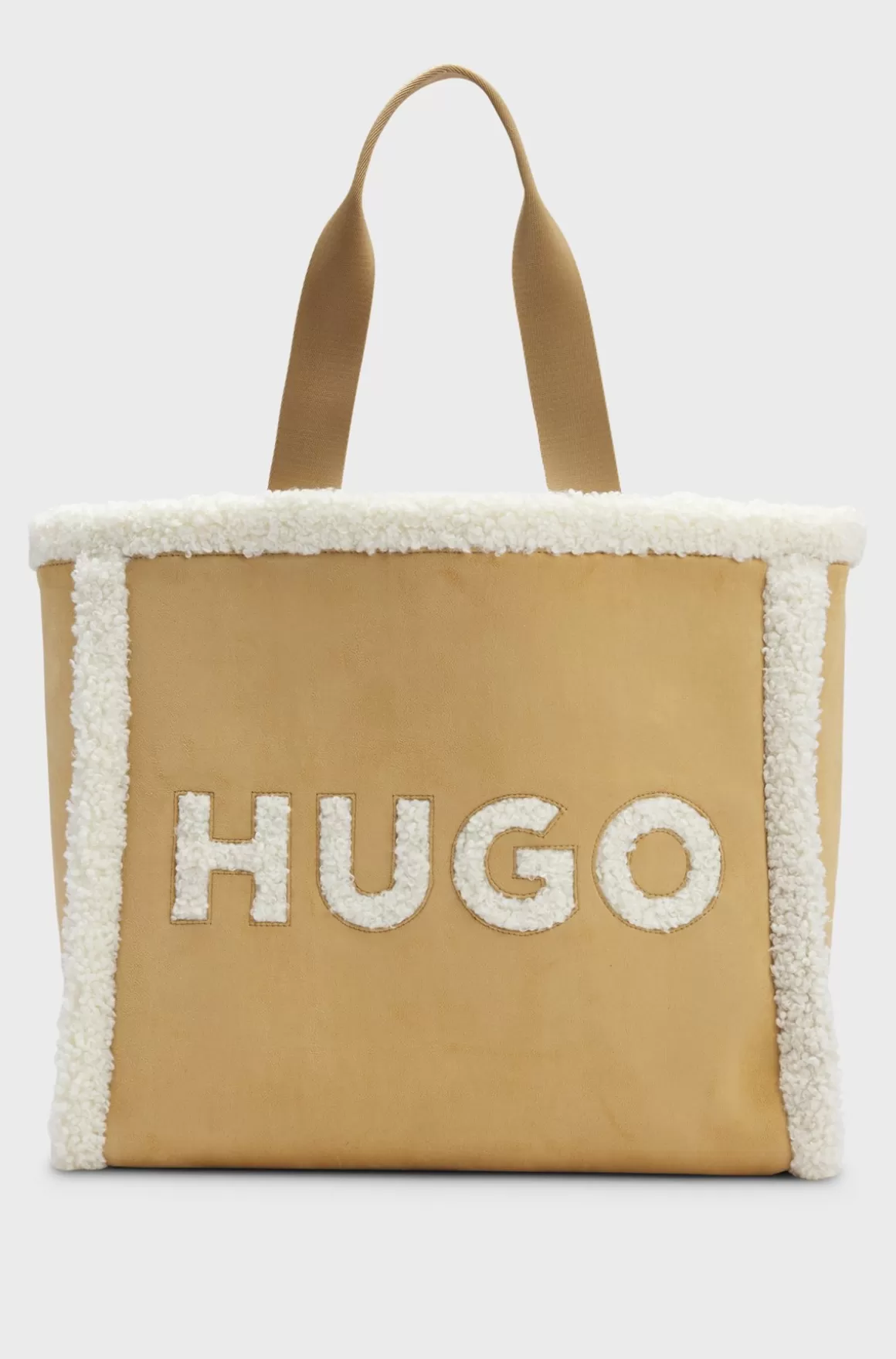 HUGO BOSS Tote Bag I Kunstlæder Med Detaljer I Imiteret Pels