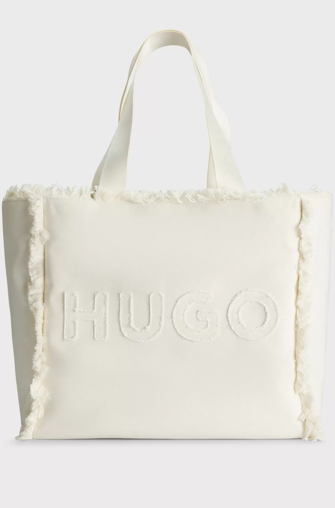 HUGO BOSS Tote Bag Med Logo Og Frynsedetaljer