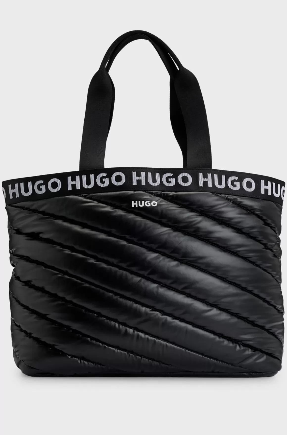 HUGO BOSS Tote Bag Med Logodetaljer Og Diagonal Quiltning
