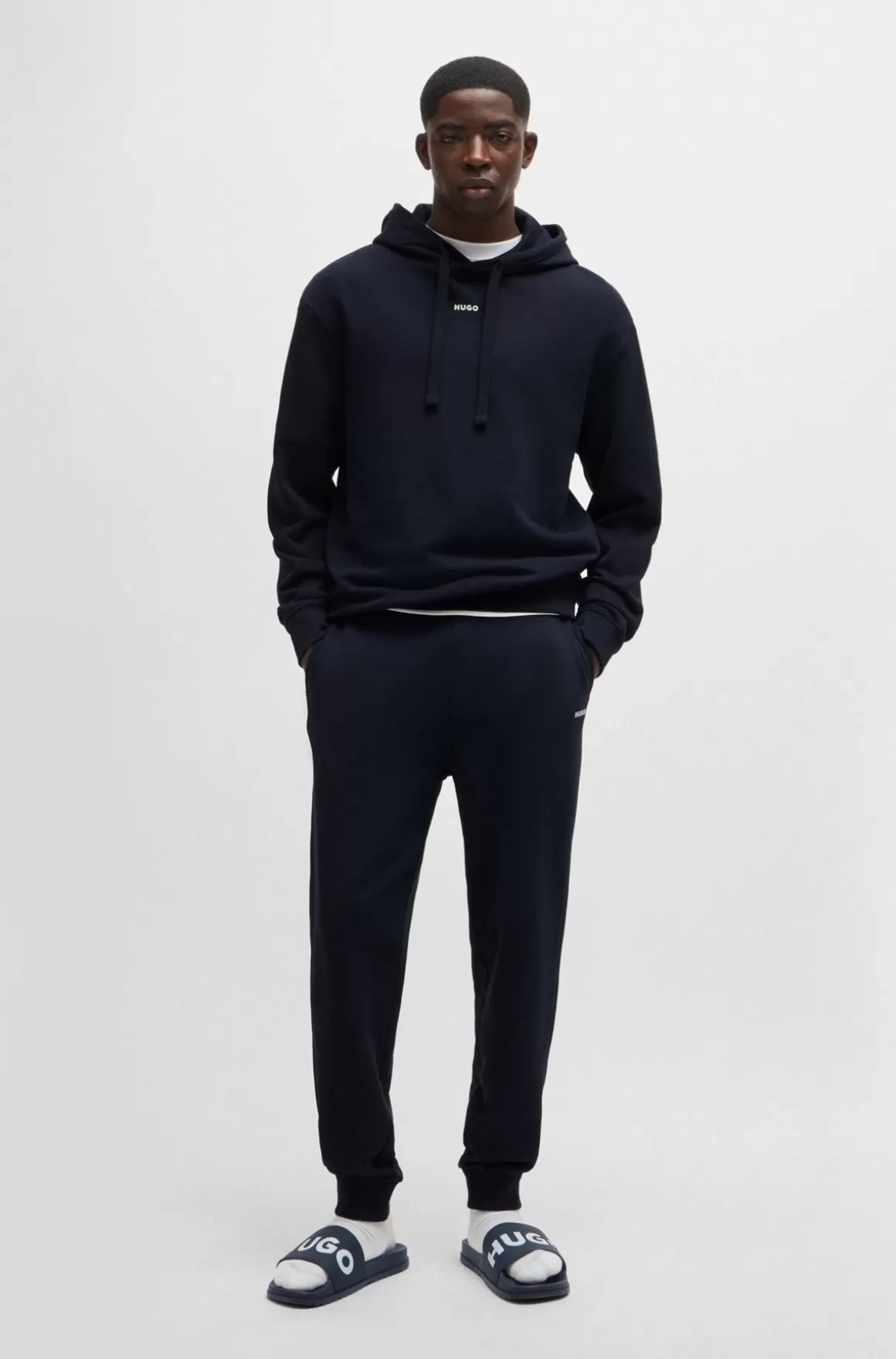HUGO BOSS Tracksuit I Sweatkvalitet Af Bomuld Med Relaxed Fit Og Kontrastlogoer