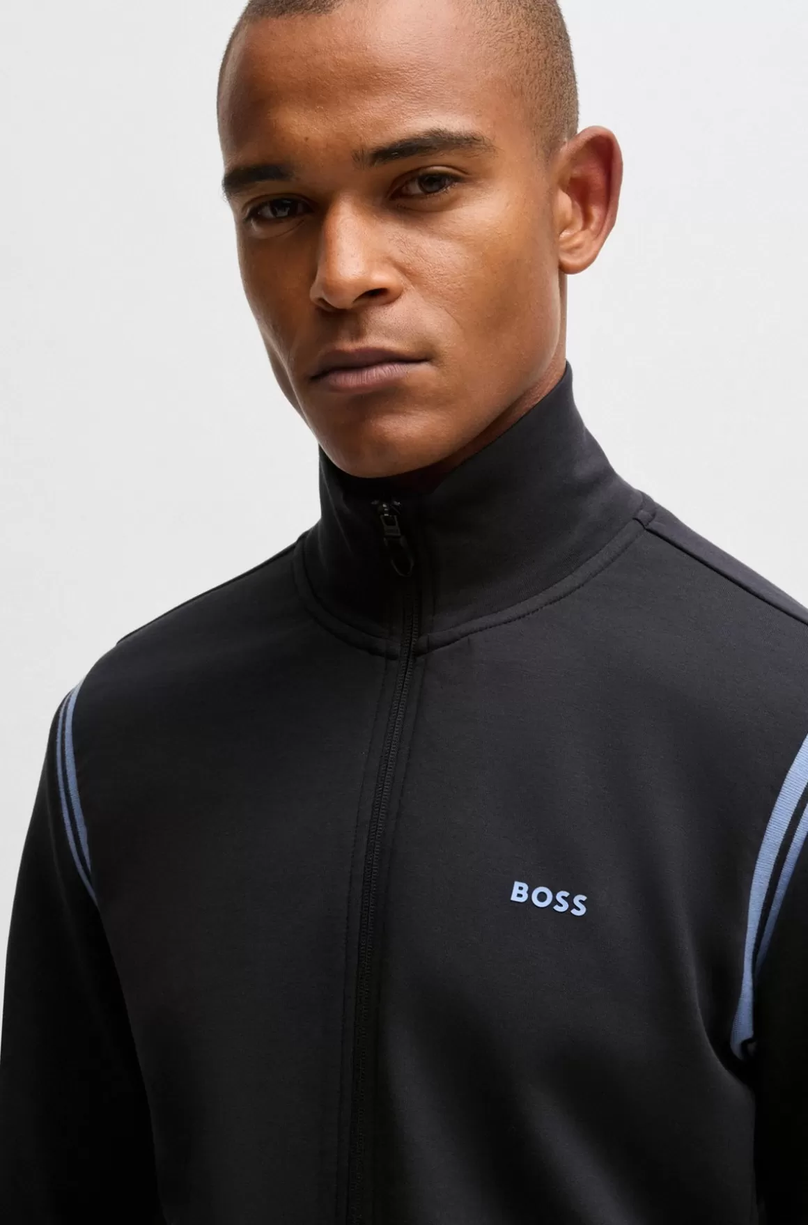 HUGO BOSS Tracksuit Med Regular Fit I Bomuld Med Stræk Og Stribede Bånd
