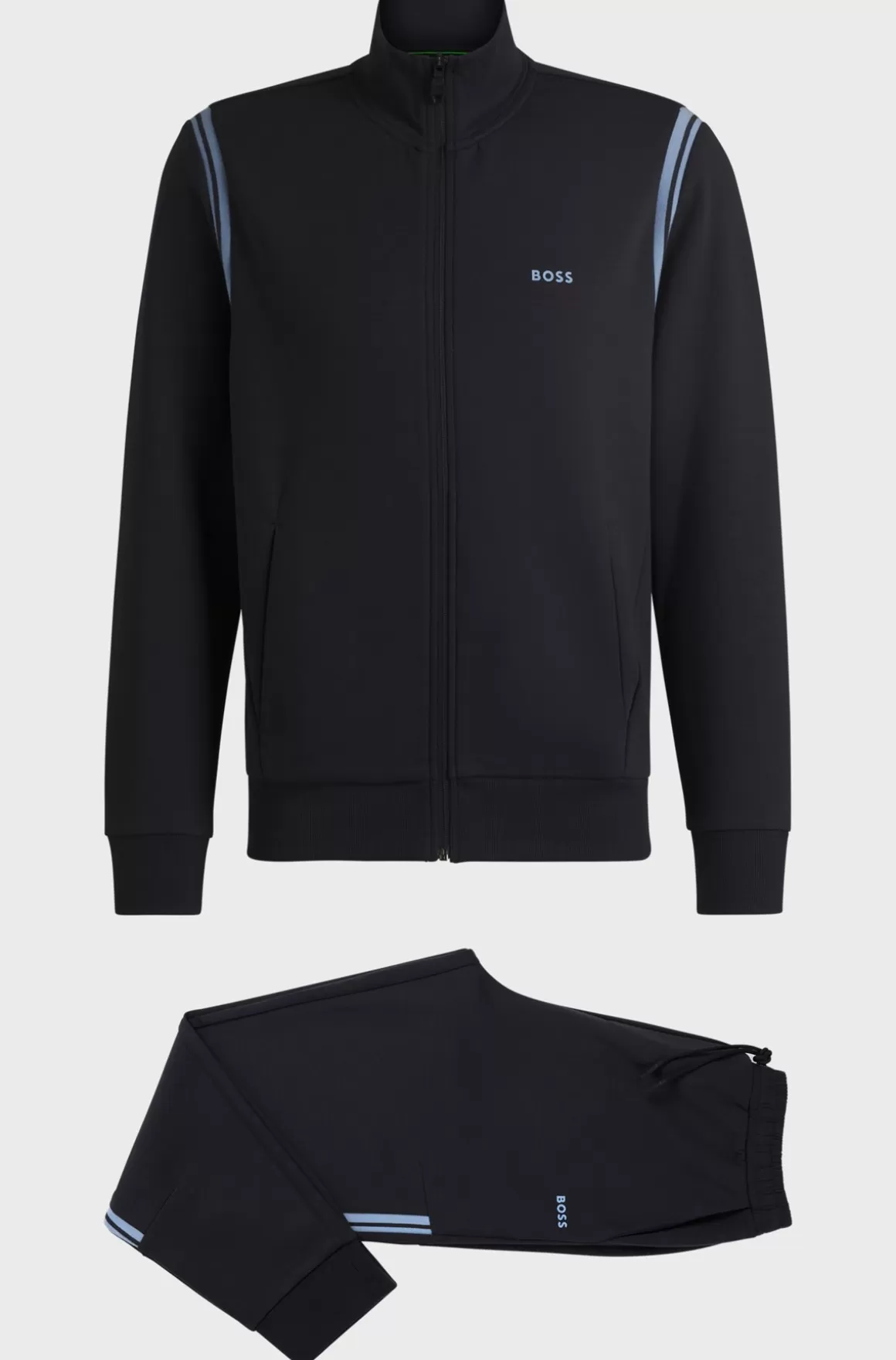 HUGO BOSS Tracksuit Med Regular Fit I Bomuld Med Stræk Og Stribede Bånd