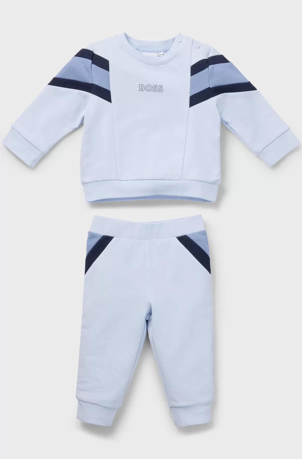 Børn HUGO BOSS Tracksuit Til Babyer I Bomuld Med Stræk Og Logoprint
