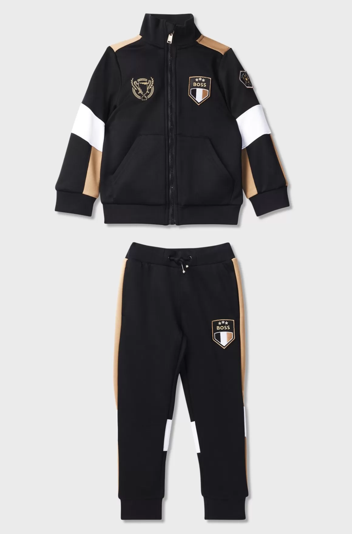 Børn HUGO BOSS Tracksuit Til Børn I Fleece Med Signatur-colour-blocking