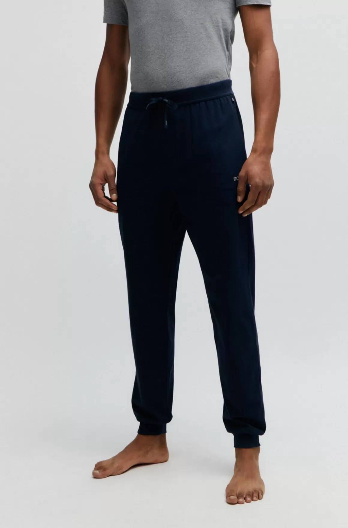 HUGO BOSS Tracksuit-bukser I Bomuld Med Stræk Med Broderet Logo