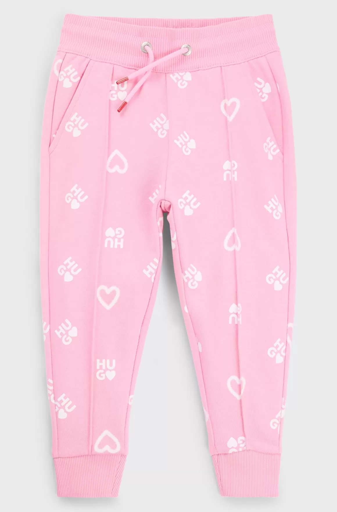 Børn HUGO BOSS Tracksuit-bukser I Bomuldsblanding Med Hjerter Og Logoer Til Børn