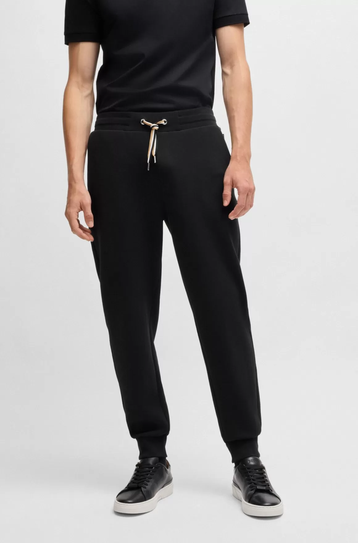 HUGO BOSS Tracksuit-bukser I Bomuldsblanding Med Signaturstribede Snore