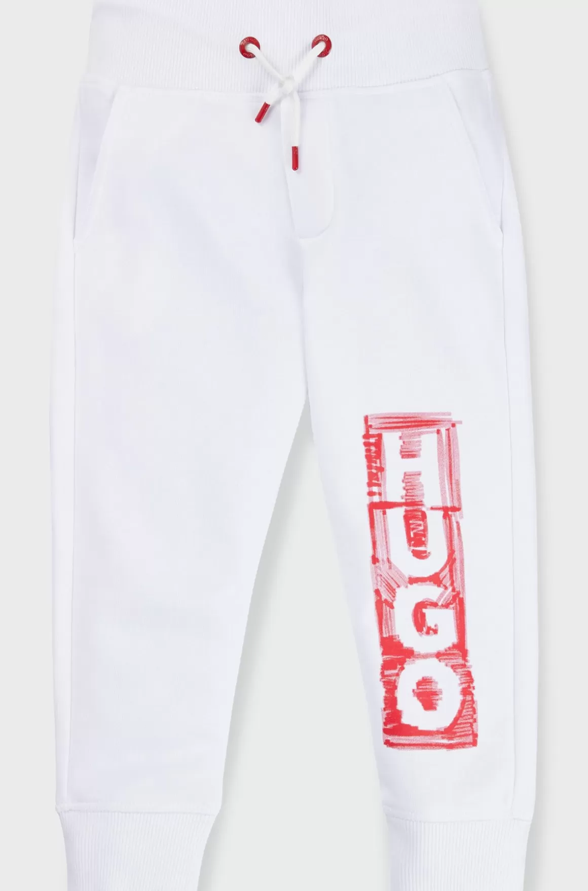 Børn HUGO BOSS Tracksuit-bukser I Fleece Med Logo I Tusch-stil Til Børn