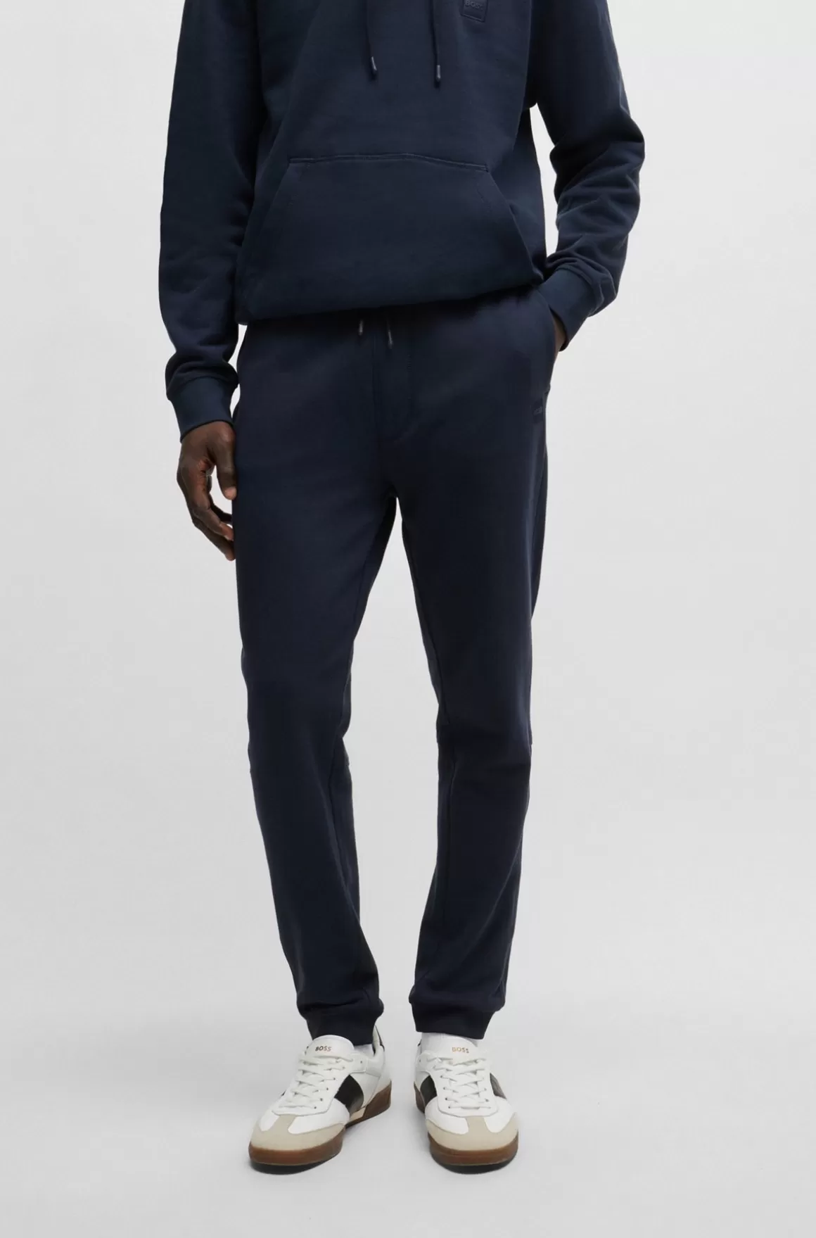 HUGO BOSS Tracksuit-bukser I Sweatkvalitet Af Bomuld Med Logomærke