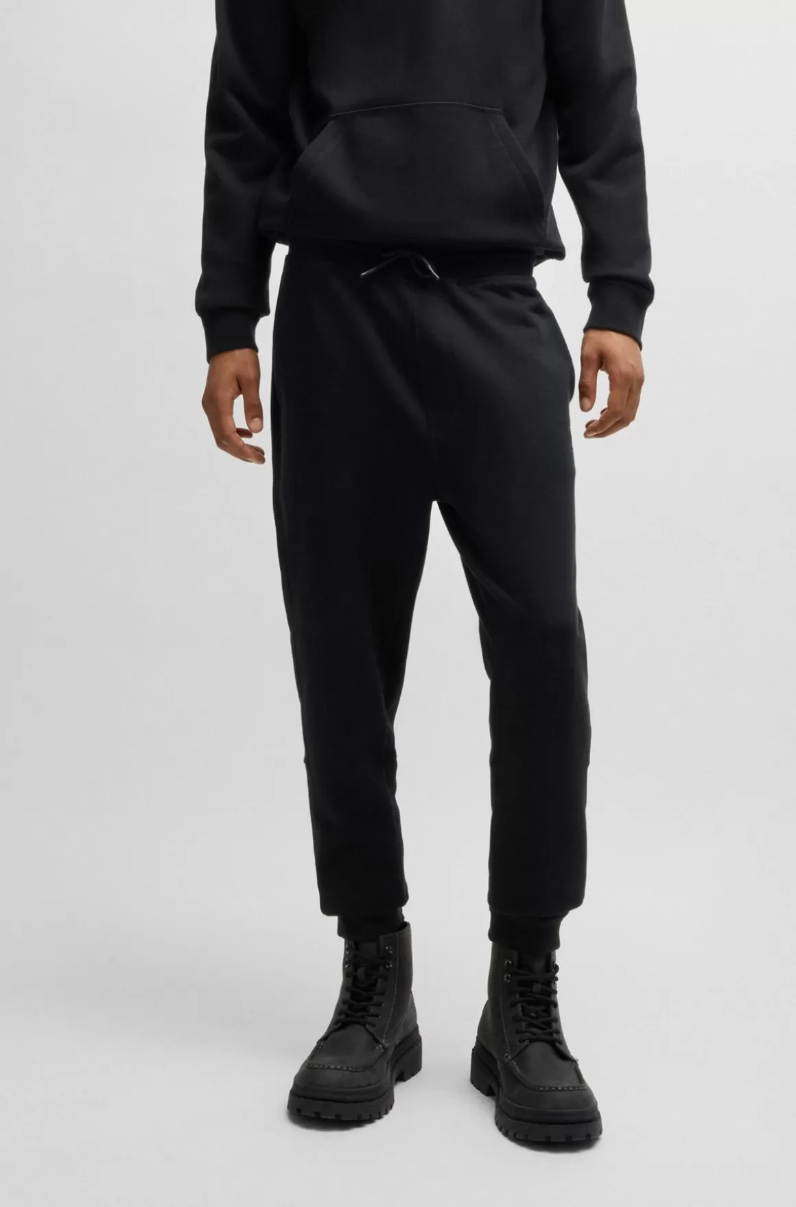 HUGO BOSS Tracksuit-bukser I Sweatkvalitet Af Bomuld Med Logomærke