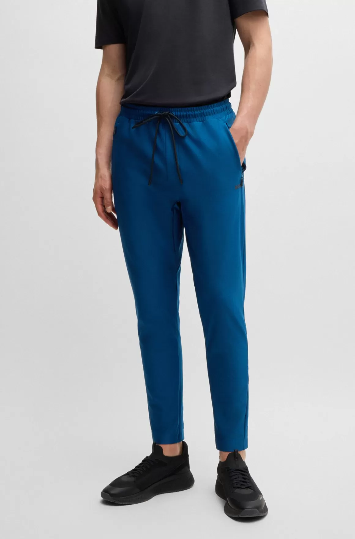 HUGO BOSS Tracksuit-bukser Med Aktivt Stræk Og Dekorative Reflekterende Detaljer