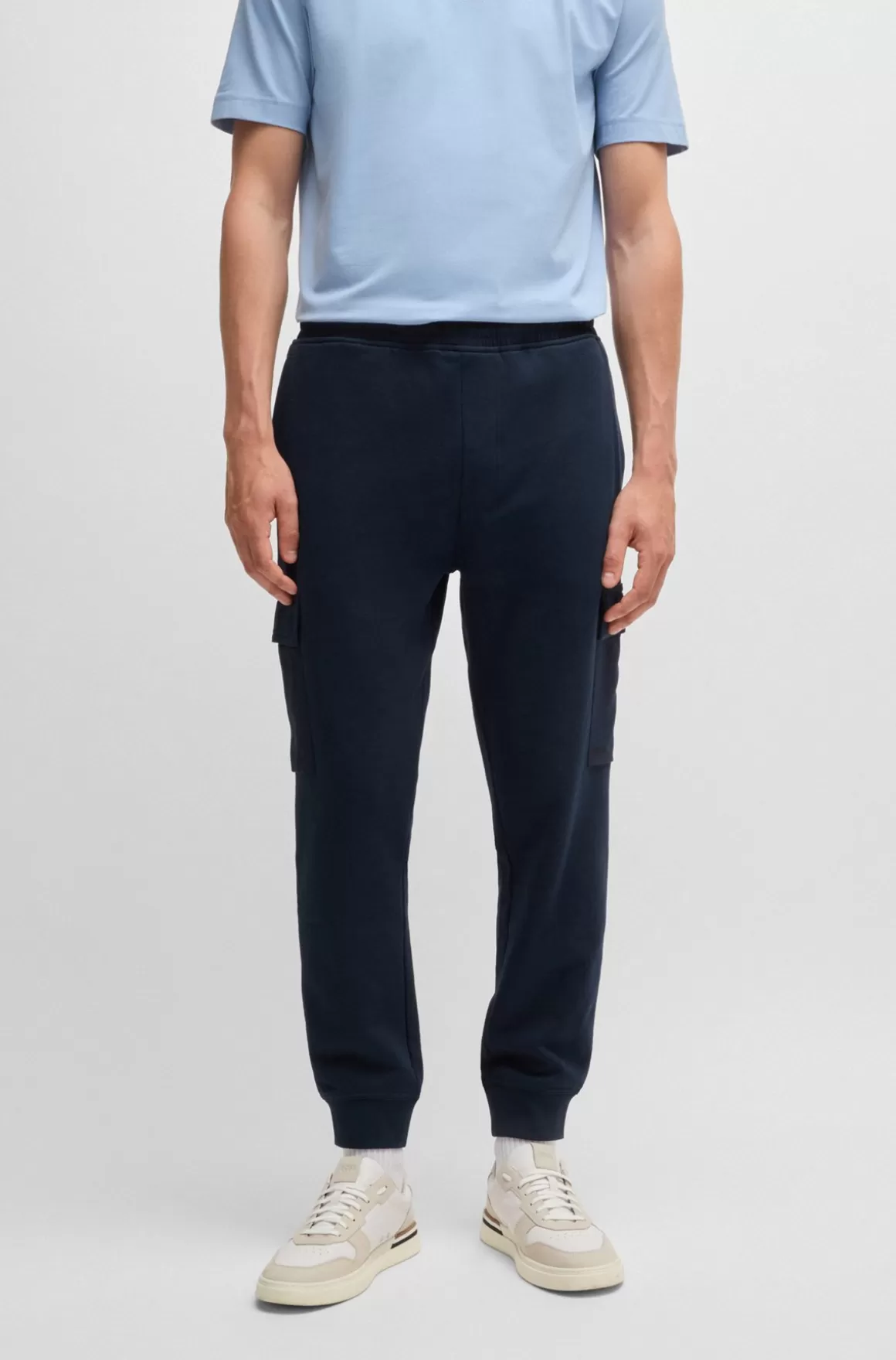 HUGO BOSS Tracksuit-bukser Med Cargolommer I Sweatkvalitet Af Bomuld