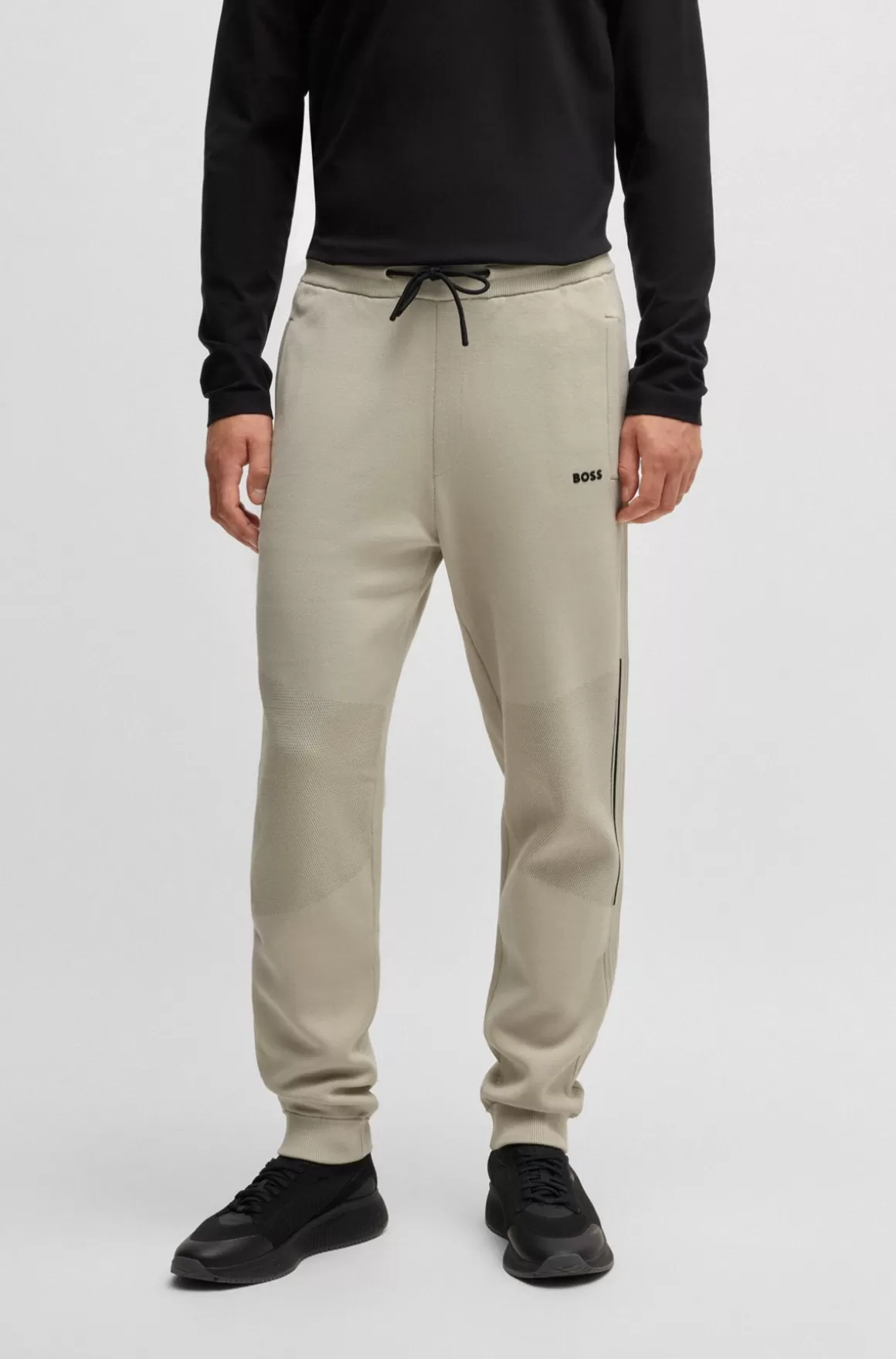 HUGO BOSS Tracksuit-bukser Med Regular Fit, Striber Og Branding
